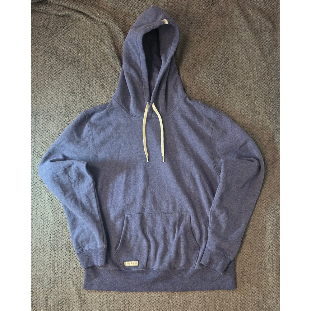 Rhoback Mens XL Heathered Navy Blue Pullover Fleece Hoodie Sweatshirt